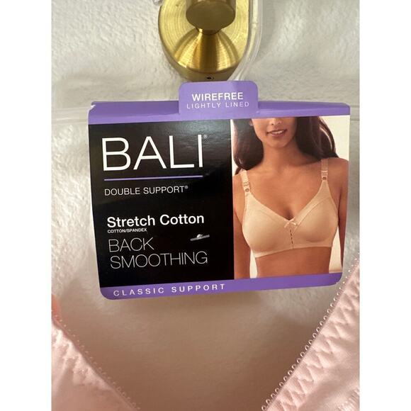Bali Wirefree Double Support Back Smoothing Bra, Womens SIze 36C - Picture 3 of 5